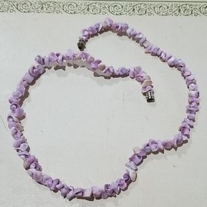 Purple coral necklace